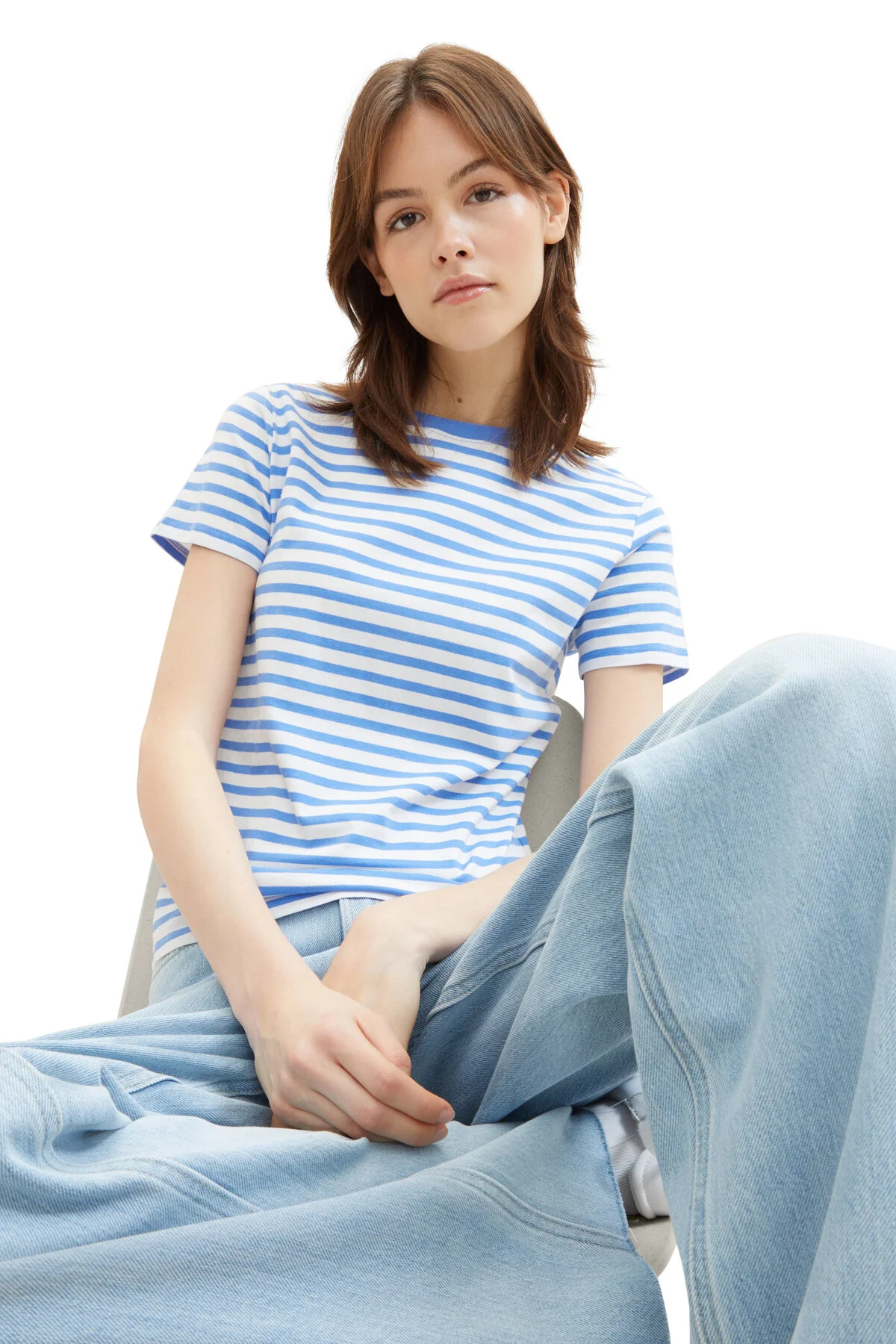 Bild von Tom Tailor Denim Modernes Streifen-t-shirt für Damen - XS