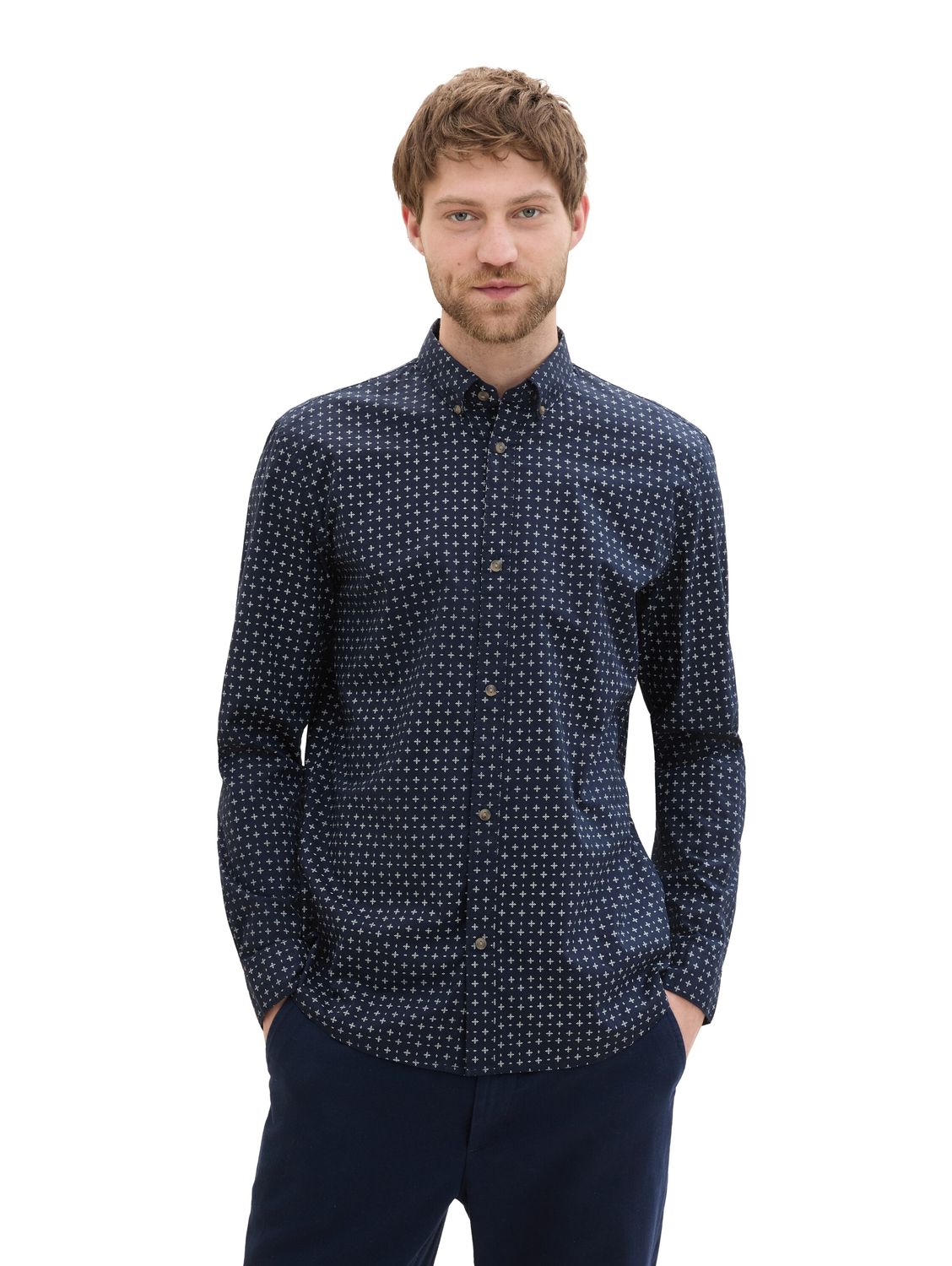 Bild von TOM TAILOR Denim Langarmhemd »POPLIN«, mit Streifenmuster