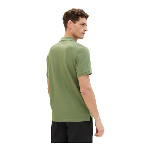 Bild von TOM TAILOR Herren Basic Piqué Poloshirt, light yellow, L, Regular Fit Poloshirt mit Label-Stitching
