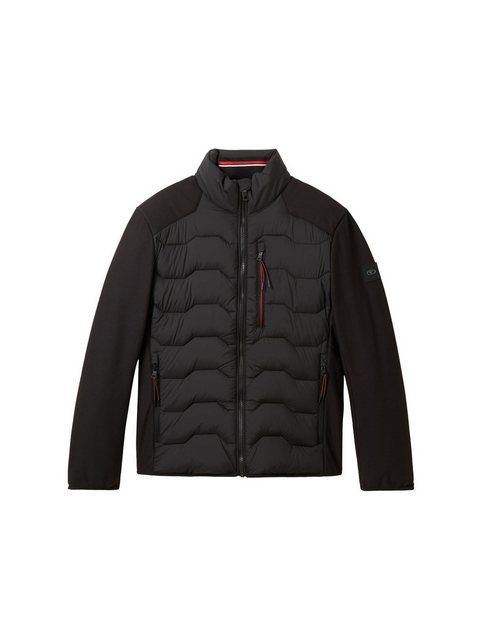 Bild von TOM TAILOR Herren 1041308 Hybrid Jacke mit Stehkragen, 29999-Black, XL