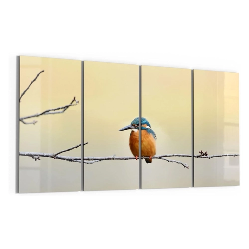 Bild von DEQORI Glasbild Echtglas | Motiv "Papagei in Farbwolke" | horizontal einteilig 150x60 cm | schöne Dekoration | Wandbild für Wohnzimmer, Schlafzimmer, Flur & Küche | moderne Wanddeko