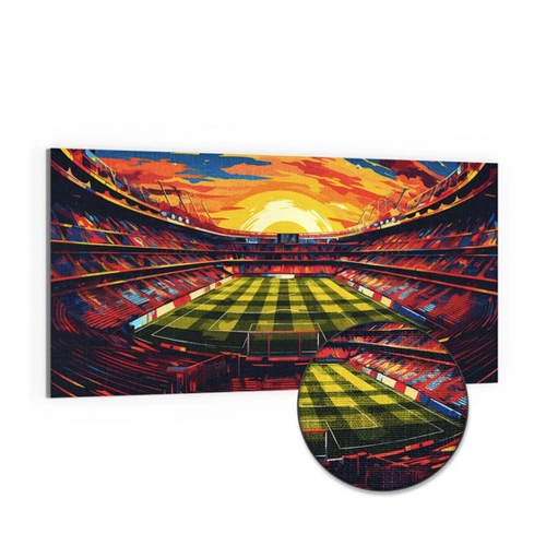 Bild von DEQORI Leinwandbild 'Stadion FC Barcelona' – Ein zeitloses Kunstwerk für Sportbegeisterte