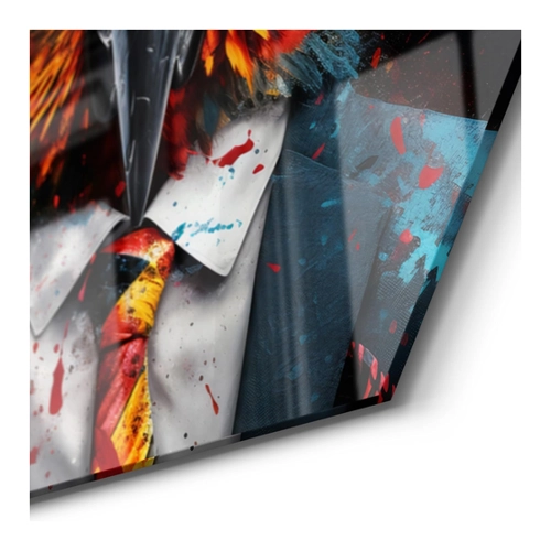 Bild von DEQOART Glasbild Echtglas | Motiv Stilvoller Papagei