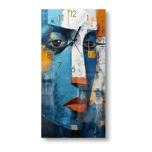 Bild von Moderne Glasuhr 'Gesichter der Kunst' von DEQORI