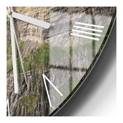 Bild von DEQORI Glasuhr 'Magie der Moher-Klippen' – Ein zeitloser Blickfang für jeden Raum