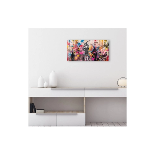 Bild von DEQOART Wanduhr 'Urbane Farbsymphonie'