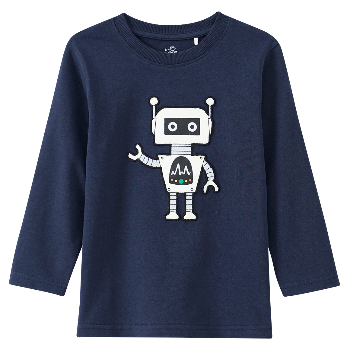 Bild von Kinder Langarmshirt mit Roboter-Applikation