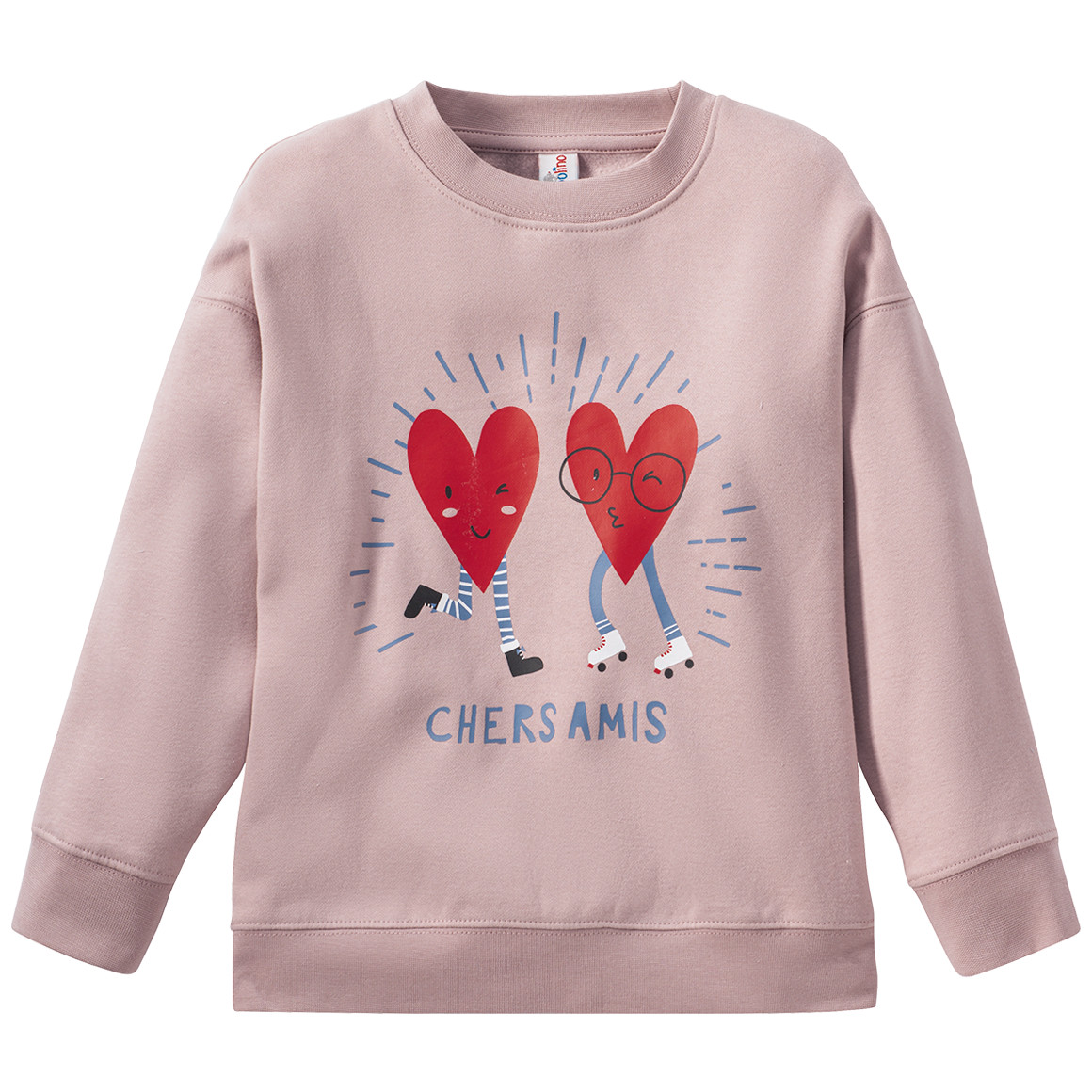 Bild von Mädchen Sweatshirt mit Herzchen-Print