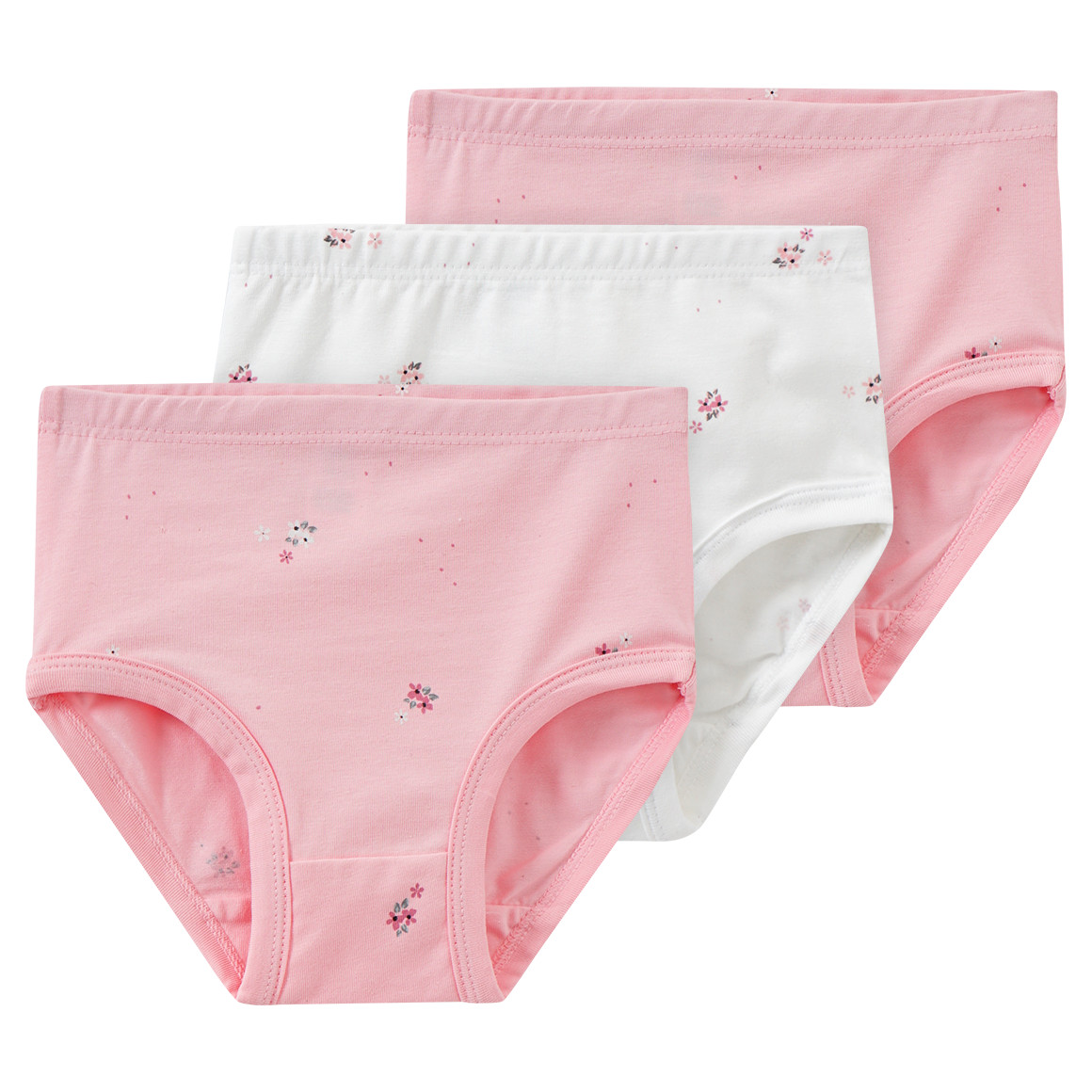 Bild von 3 Baby Slips mit Blümchen
