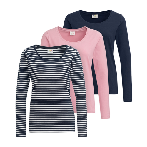 Bild von 3 Damen Langarmshirts im Set – Stil und Komfort vereint