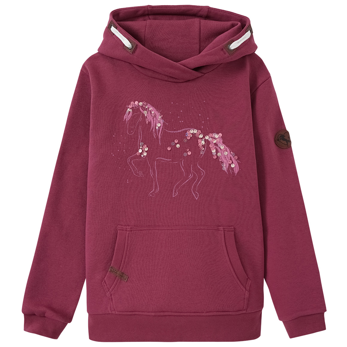 Bild von Mädchen Hoodie mit Pferde-Motiv