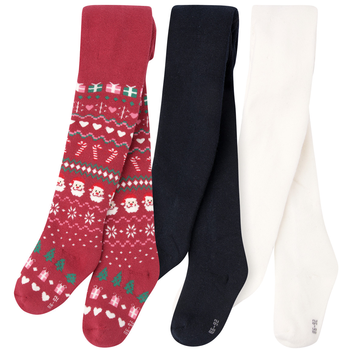 Bild von 3 Baby Weihnachtsstrumpfhosen im Set