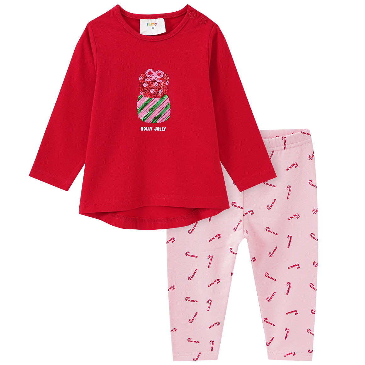 Bild von Baby Weihnachtsshirt und Leggings im Set