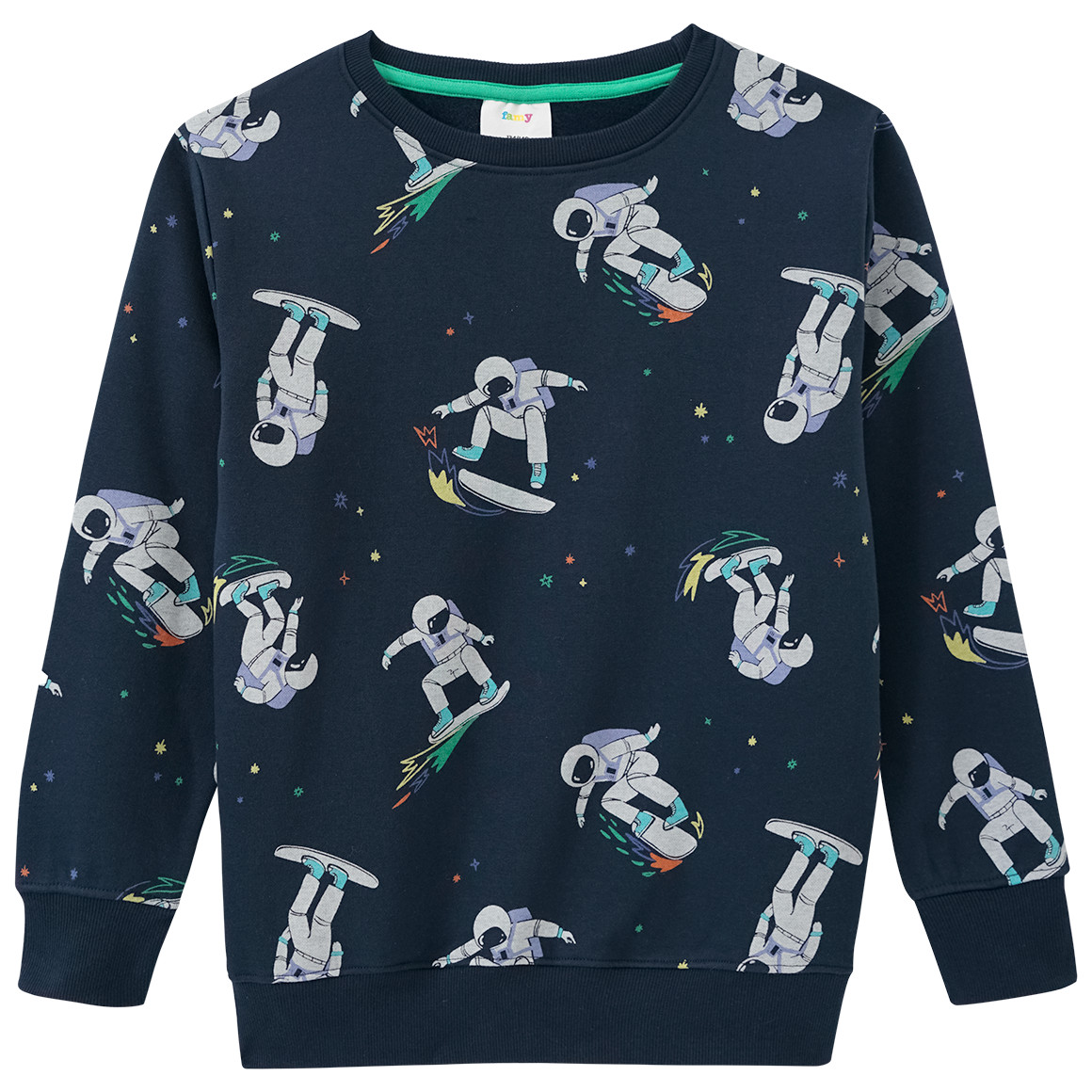 Bild von Jungen Sweatshirt mit Astronauten-Allover