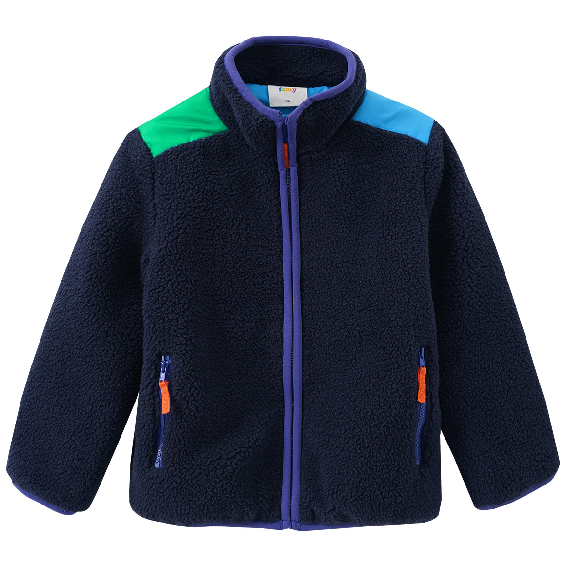Bild von Jungen Teddyjacke mit bunten Details