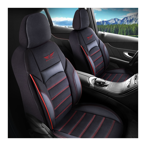 Bild von Sitzbezüge passend für Honda Civic in Schwarz Rot