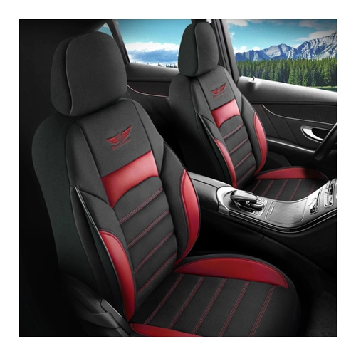 Bild von Sitzbezüge passend für Nissan X-Trail in Schwarz Rot von RC Royal Class