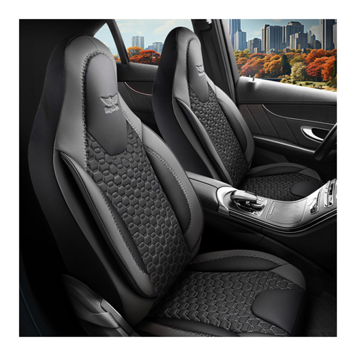 Bild von Sitzbezüge für Seat Arona in Schwarz Grau - RC Royal Class