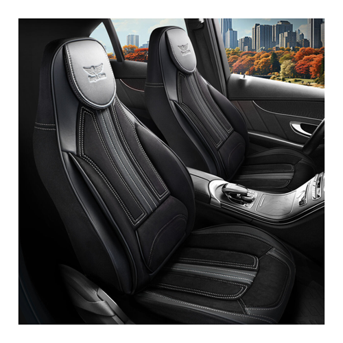 Bild von Sitzbezüge passend für Volvo V40 in Schwarz Pilot 9.11