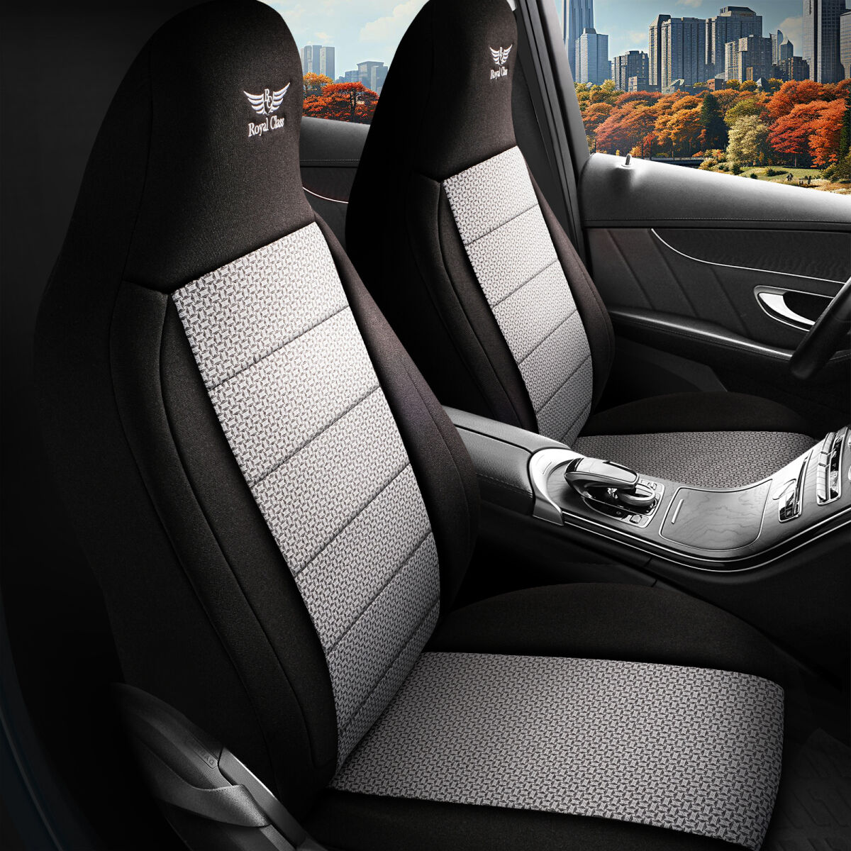 Bild von Sitzbezüge passend für Mazda 6 in Grau-Schwarz Pilot 15.4