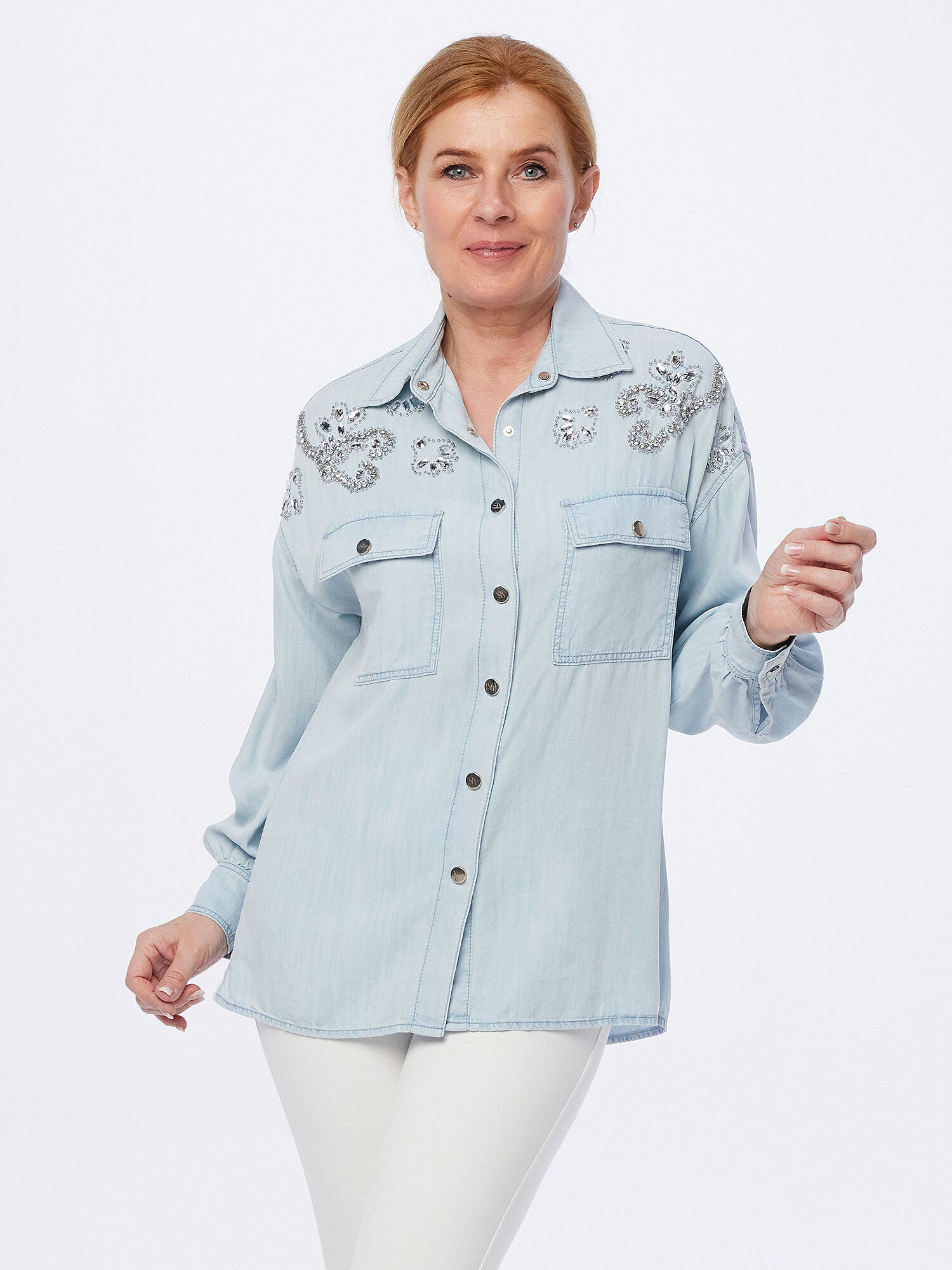 Bild von Sarah Kern Jeanshemd Denim Star 42 jeansblau