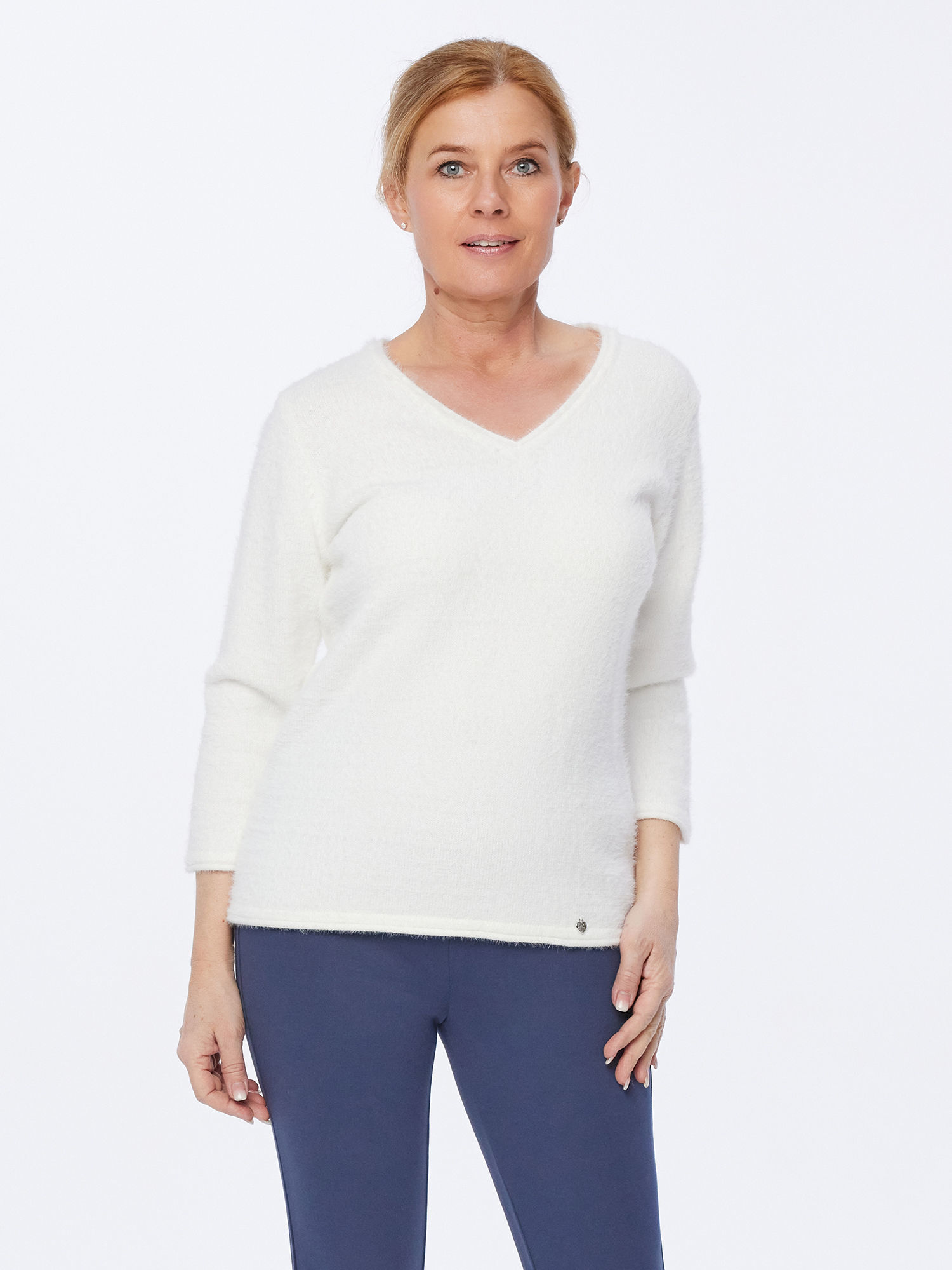 Bild von Christian Materne Pullover Flauschgarn 50/52 weiß