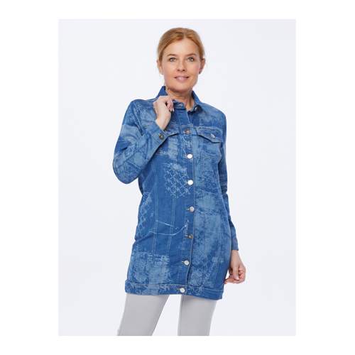 Bild von Sarah Kern Jeansmantel Signature 50/52 in jeansblau – Stilvoll und Bequem