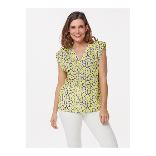 Bild von MONACO blue Blusenshirt Violette in Zitrone-Lila