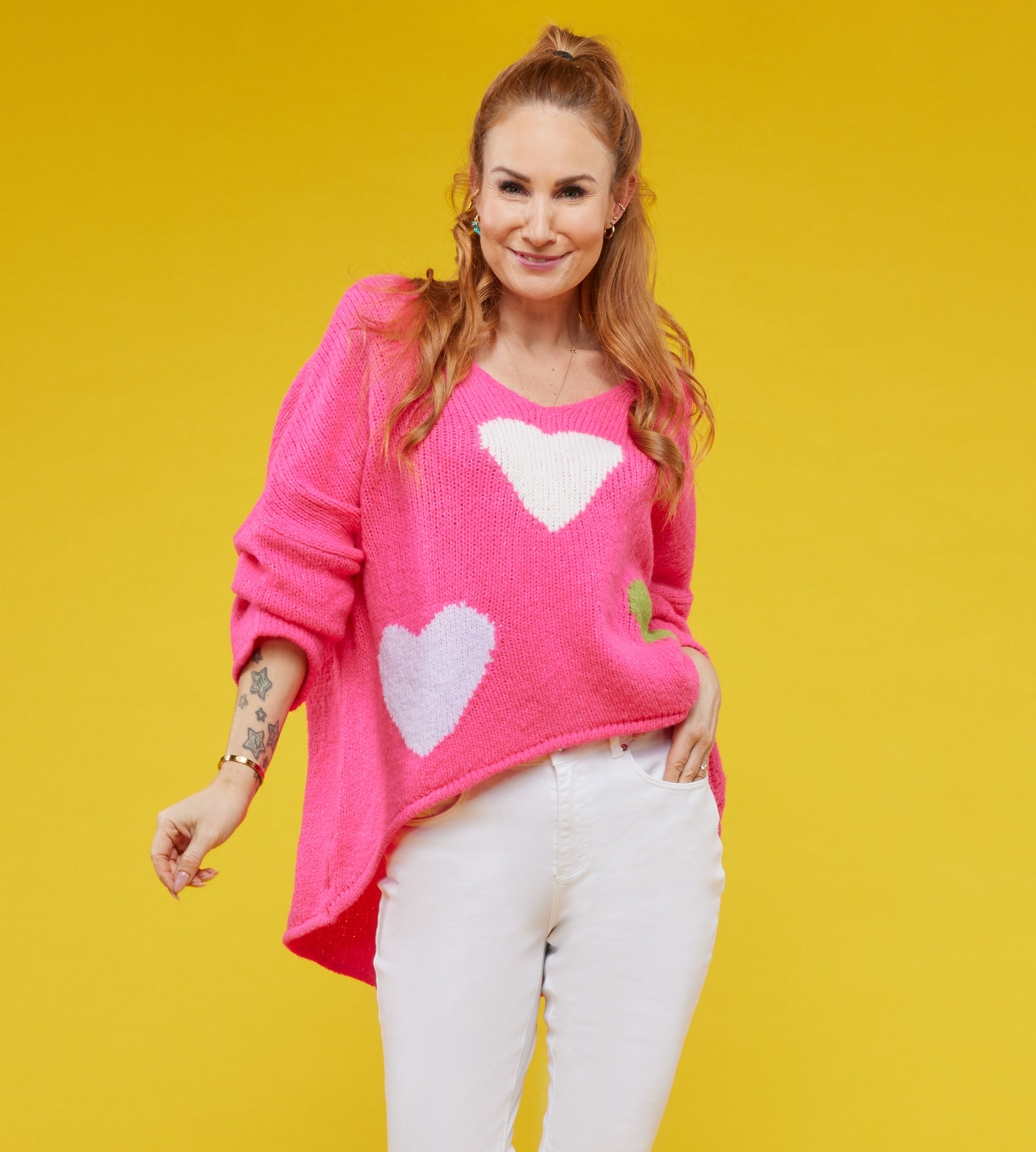 Bild von Accessoire Boutique Pullover Heart one size pink
