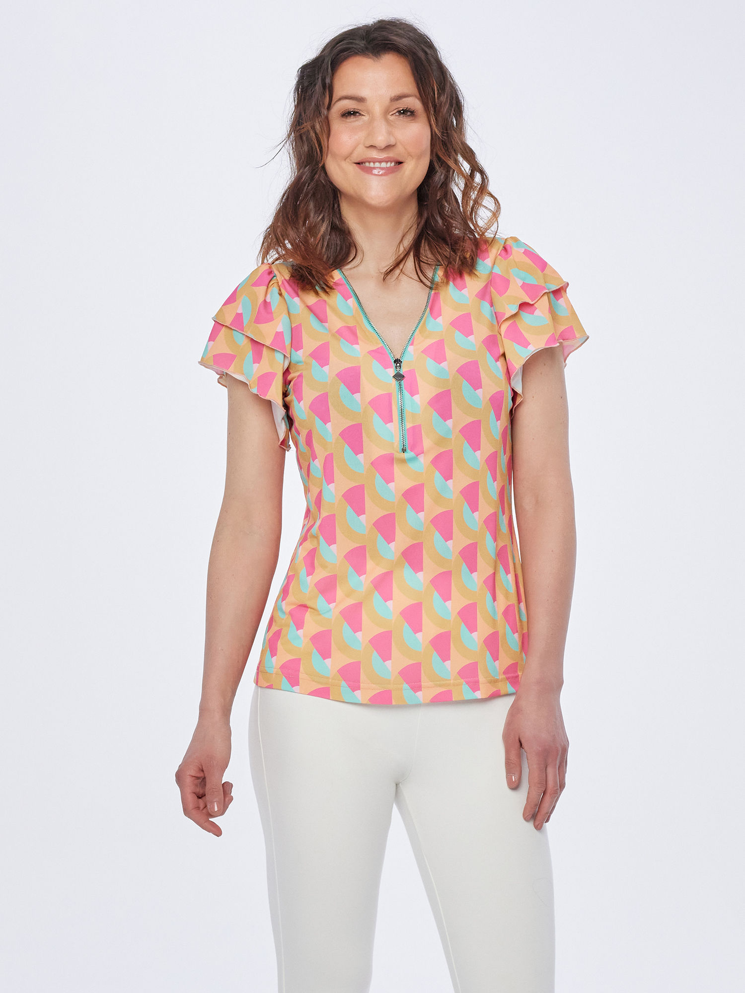 Bild von MONACO blue Blusenshirt mit Flügelärmeln 38 salbei-pink