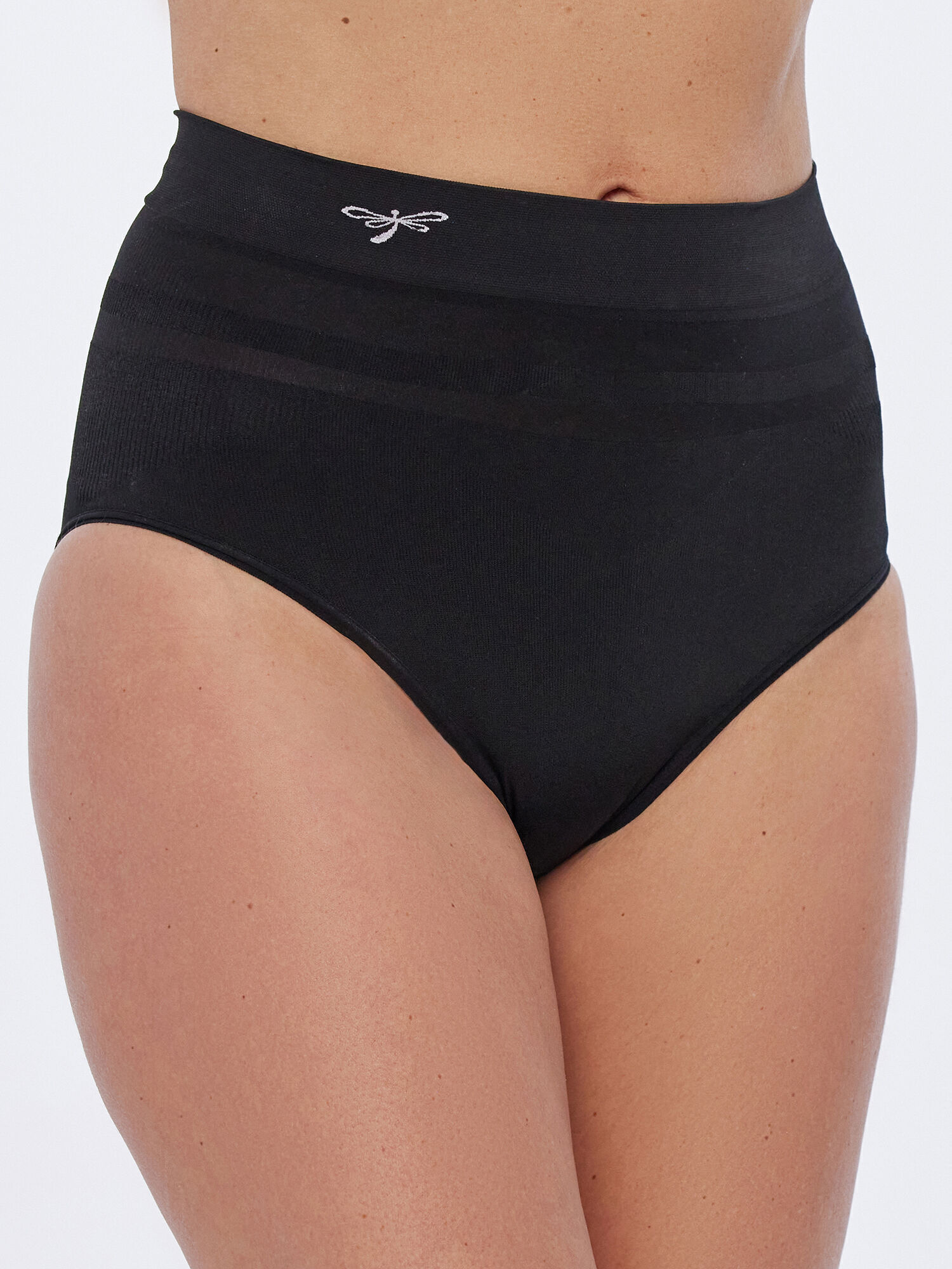 Bild von Pure Shape Shaping Panty mit transparenten Streifen, 2er Pack  L schwarz