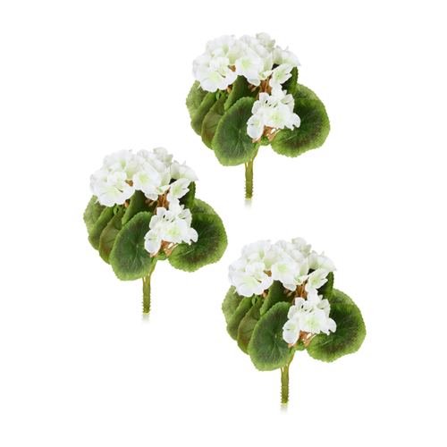 Bild von Belles Décorations Geranie Mini, 3er-Set - Kunstpflanzen für jeden Anlass