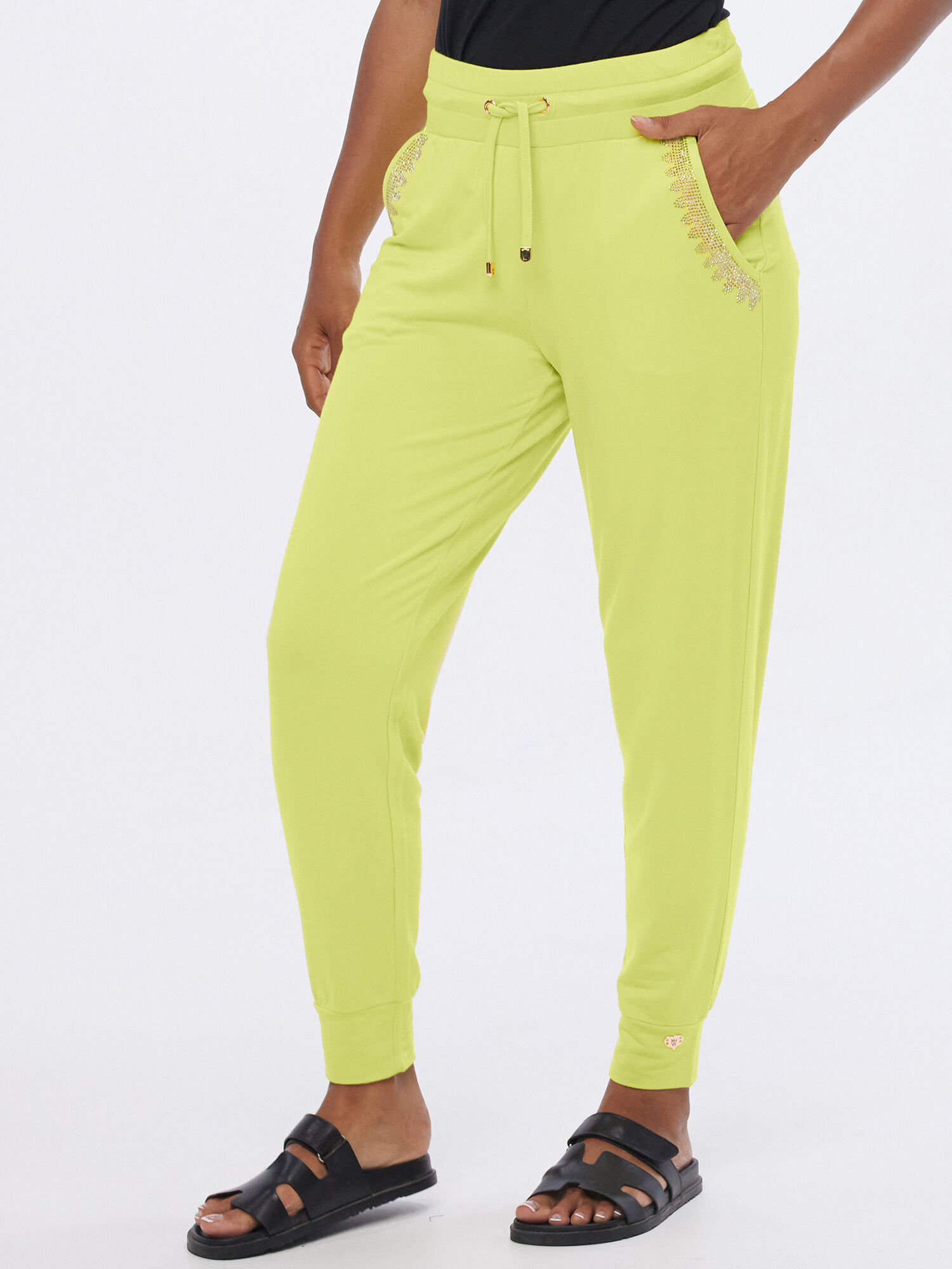 Bild von MONACO blue WEEKEND Premium Jogpants Kristallkomet  42 limette