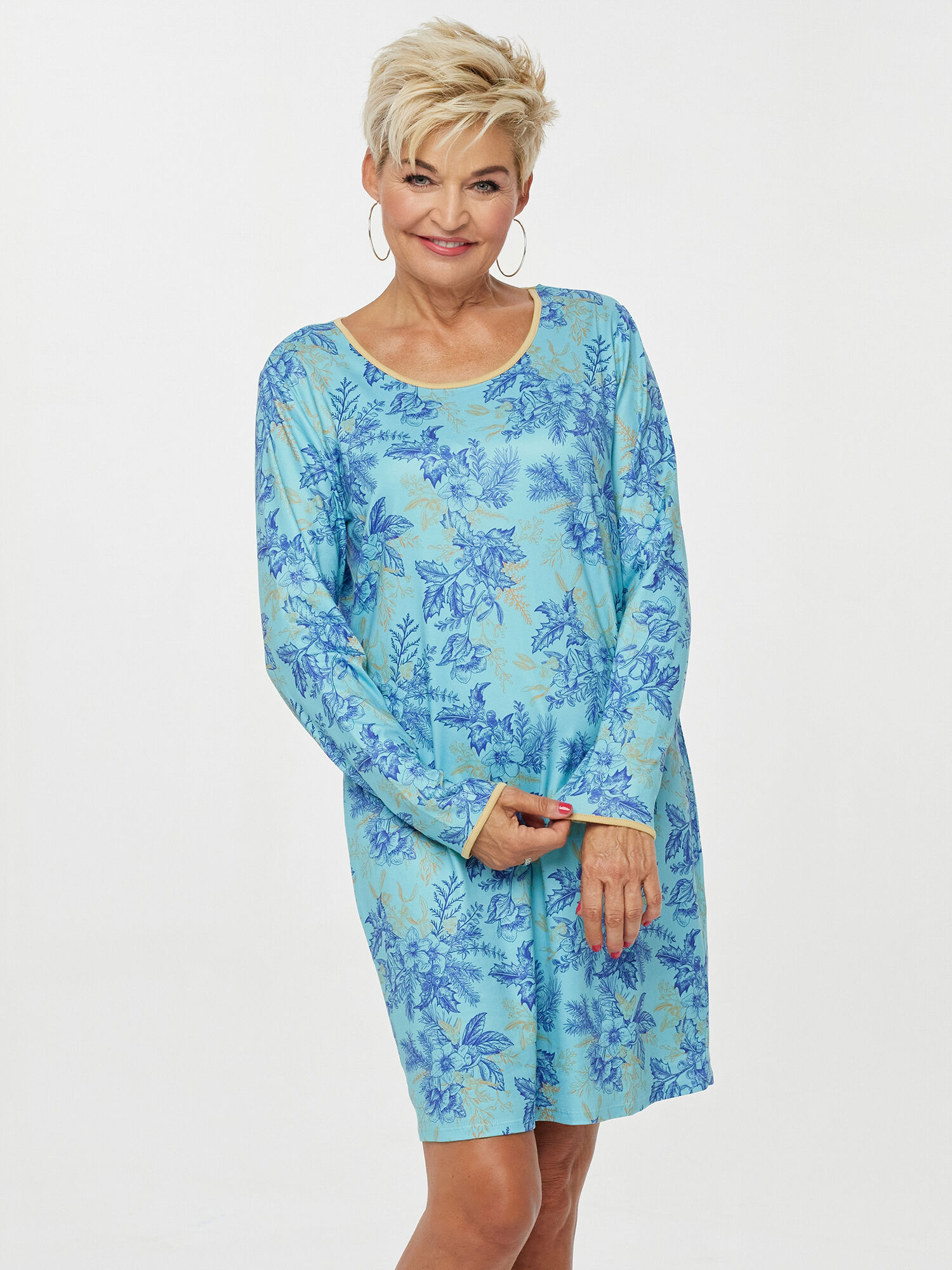 Bild von Belli Beaux Bigshirt Zauberblüten 32/34 hellblau