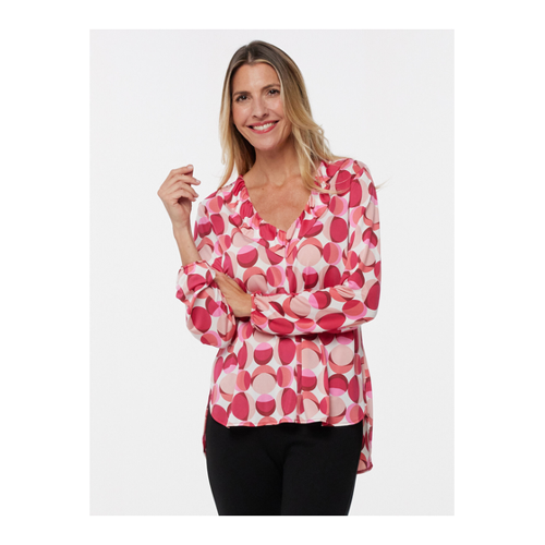 Bild von MONACO blue Rüschenblusenshirt Circles 50 multicolour