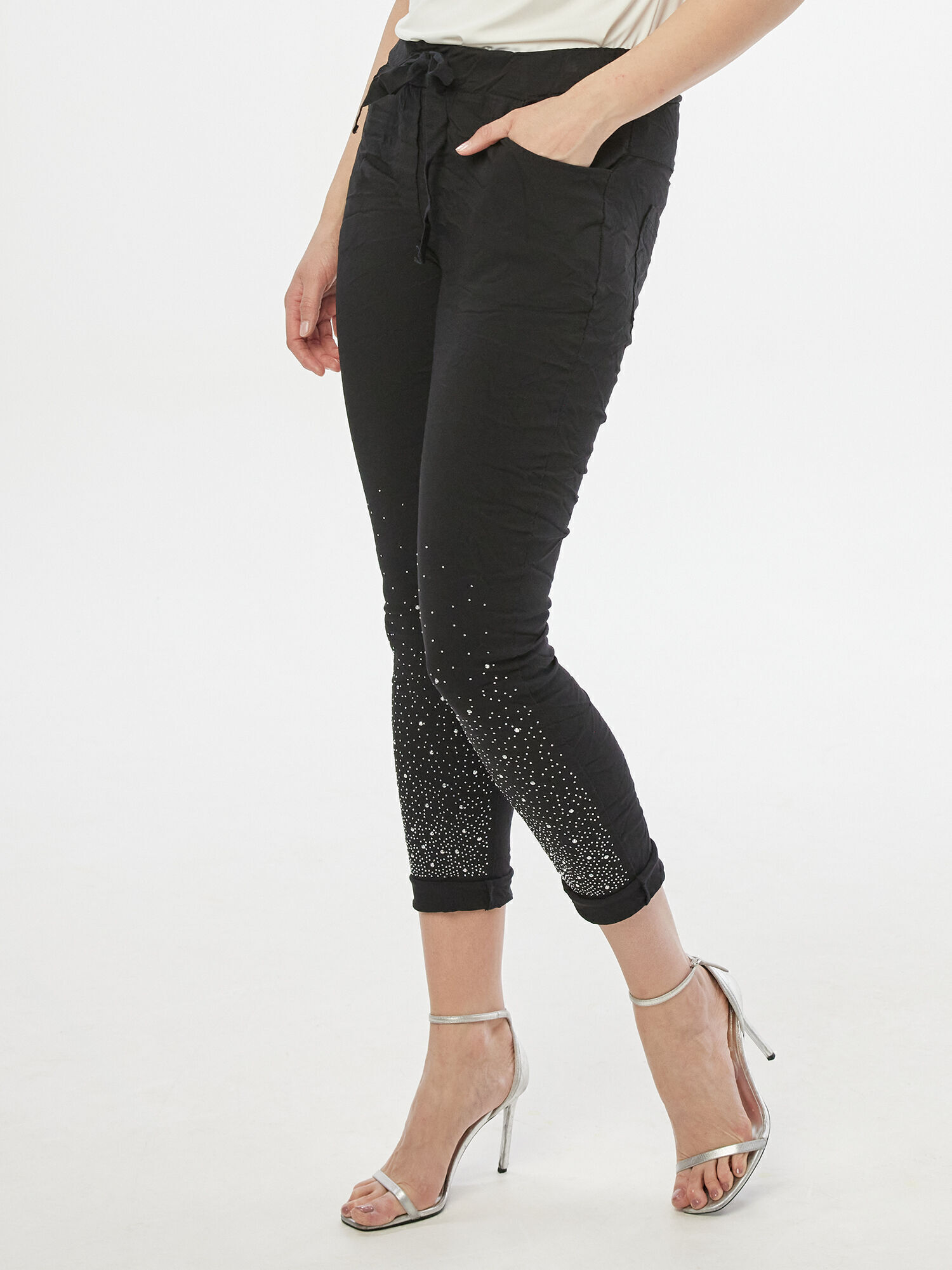 Bild von Body Needs Jeggins mit Glitzerdetails 44 schwarz