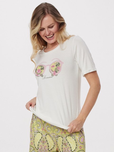 Bild von MIALUSSO T-Shirt Kurzarmshirt mit Brillenmotiv