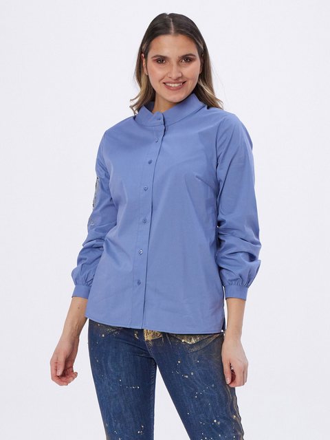 Bild von Sarah Kern Blusenshirt Hemd Figurbetont mit Stickerei