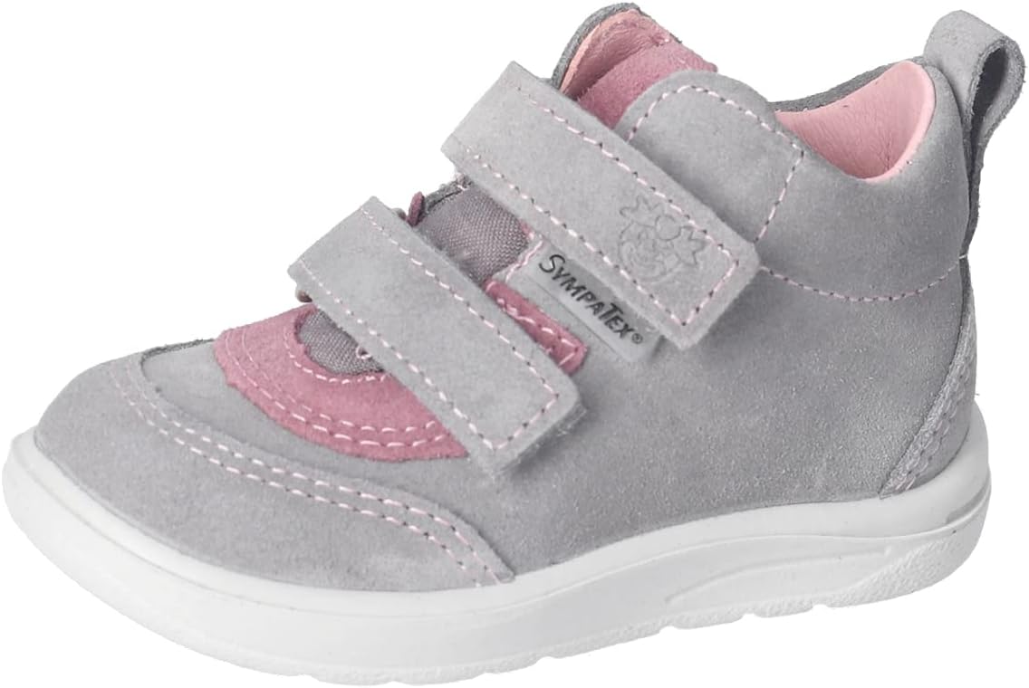 Bild von RICOSTA Mädchen Stiefel Miko,Kinder Lauflernschuhe,WMS:Mittel,lose Einlage,Sympatex,wasserdicht,Klettstiefel,Booties,Graphit/rosa (450),27 EU