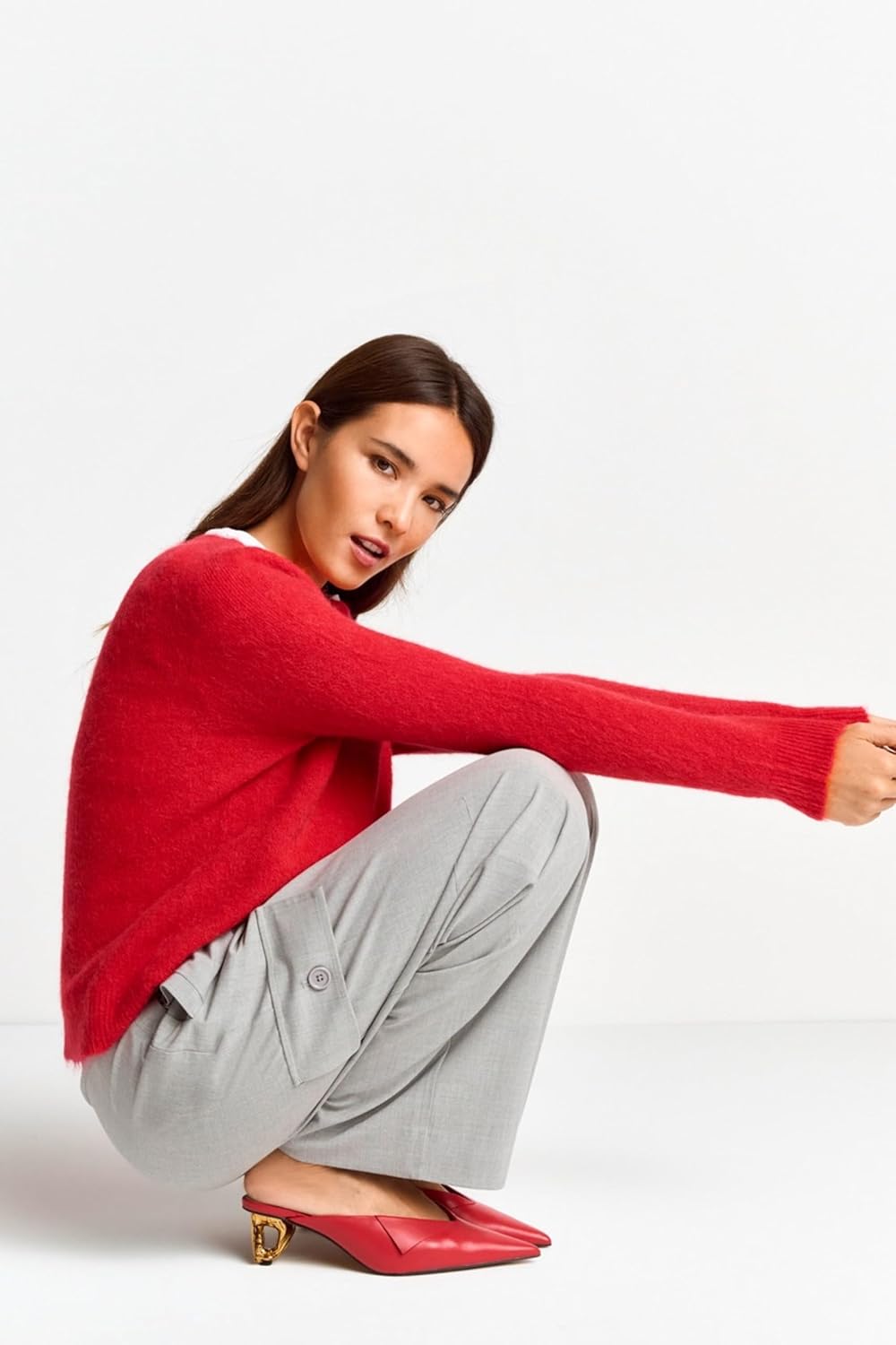 Bild von Rich & Royal Strickpullover Damen Strickpullover COZY CREW NECK mit Alpaka (1-tlg)
