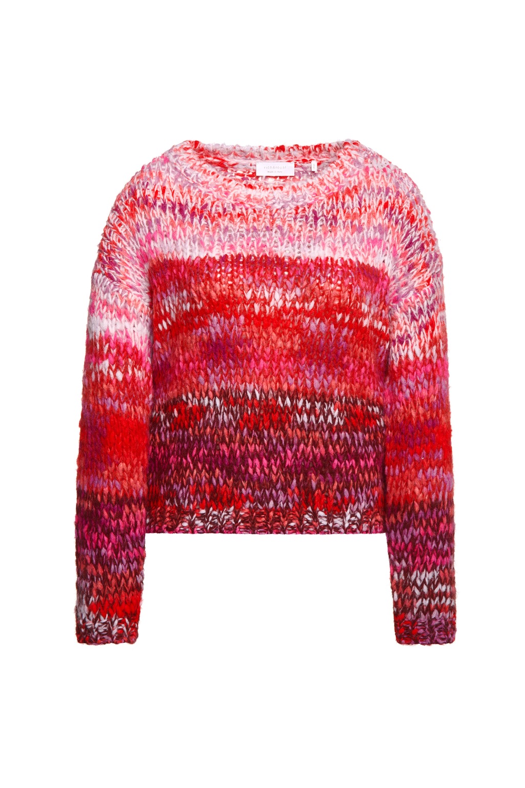 Bild von Rich & Royal Rundhalspullover "Crew neck with print yarn", aus multifarbenem Garn, Rundhals
