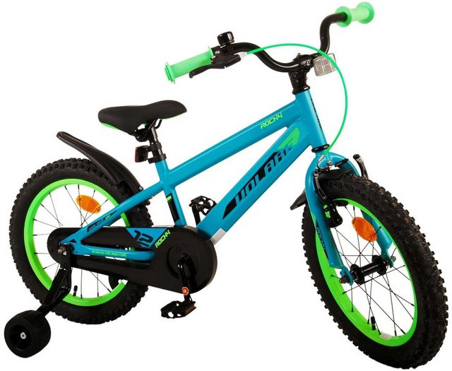 Bild von TPFSports Kinderfahrrad Volare Rocky 16 Zoll Rücktritt und Handbremse, 1 Gang, (Kinder Jugend Fahrrad - Jungsfahrrad - Rutschfeste Sicherheitsgriffe), Kinder Fahrrad 16 Zoll - Kinderrad Modern - Grün