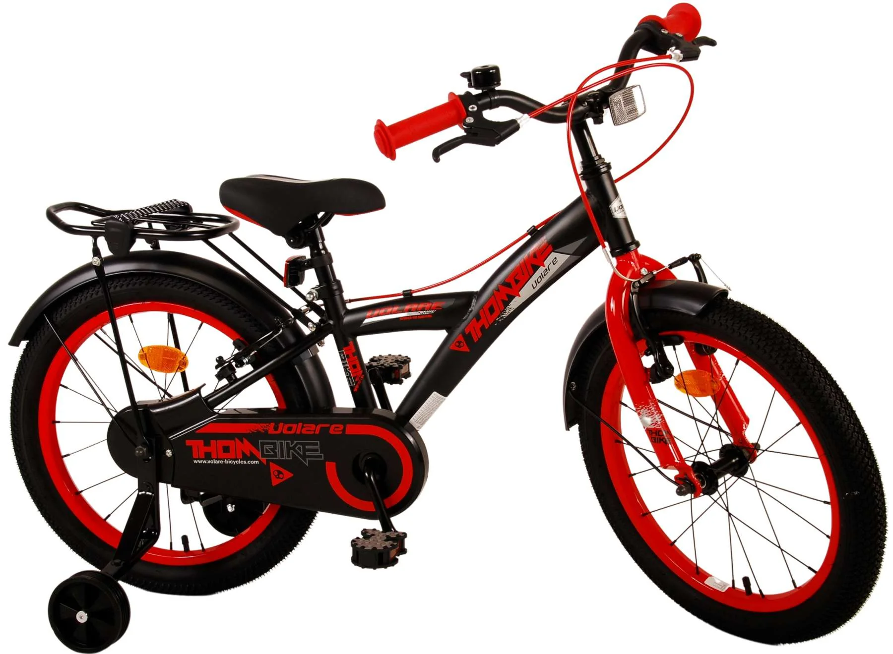 Bild von TPFSports Kinderfahrrad Volare Thombike 18 Zoll mit 2x Handbremse, 1 Gang, (Jungsfahrrad - Jungen Kinderrad - ohne Schaltung - Sicherheitsgriffe), Kinderfahrrad 18 Zoll - Jugend Fahrrad - Kinder Jugend Fahrrad Rot