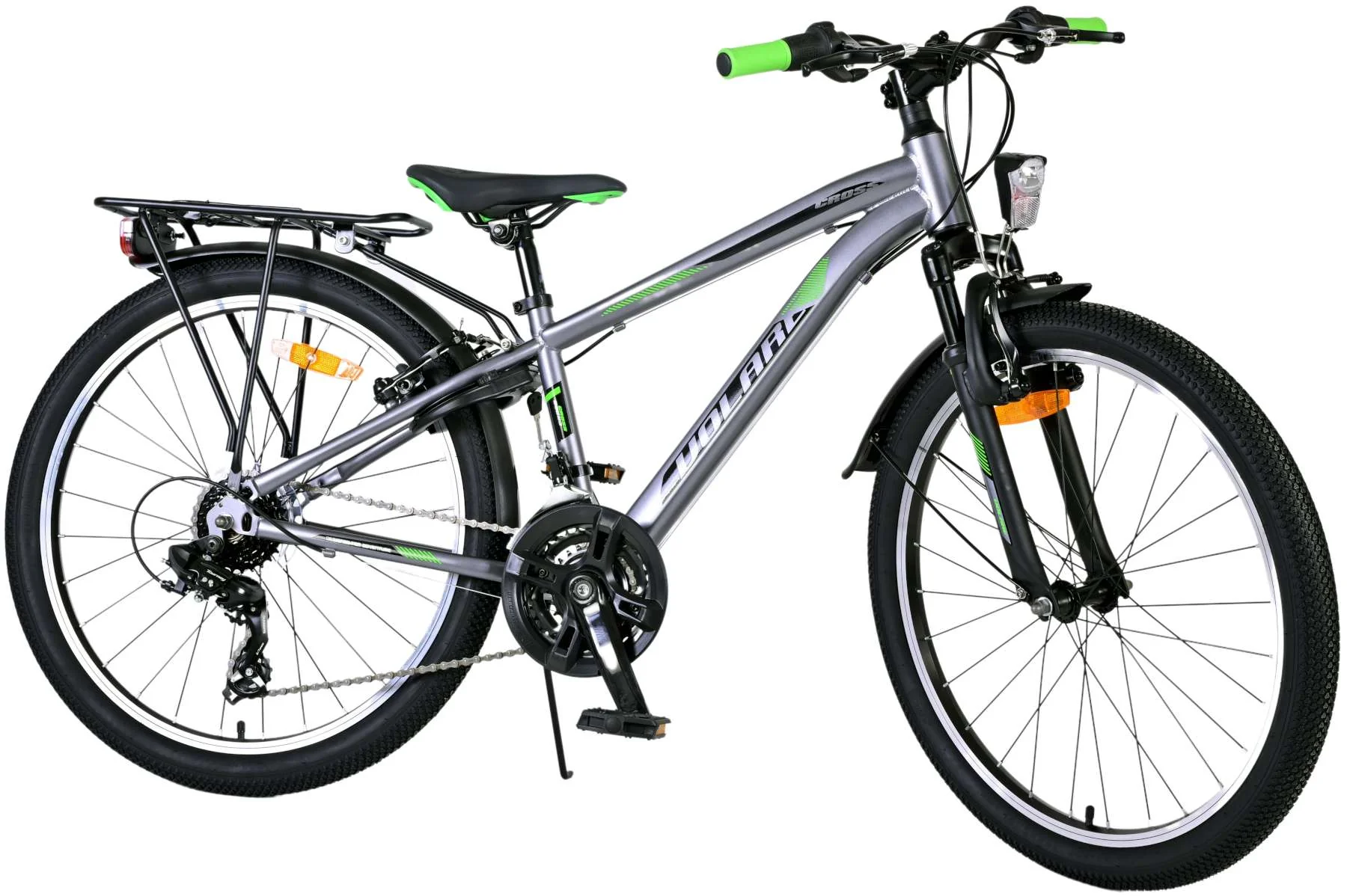 Bild von TPFSports Kinderfahrrad Volare Cross 24 Zoll mit 2 Handbremsen, 18 Gang, (Jungsfahrrad - Jungen Kinderrad - 18 Gänge - Sicherheitsgriffe), Kinderfahrrad 24 Zoll - Jugend Fahrrad - Kinder Jugend Fahrrad