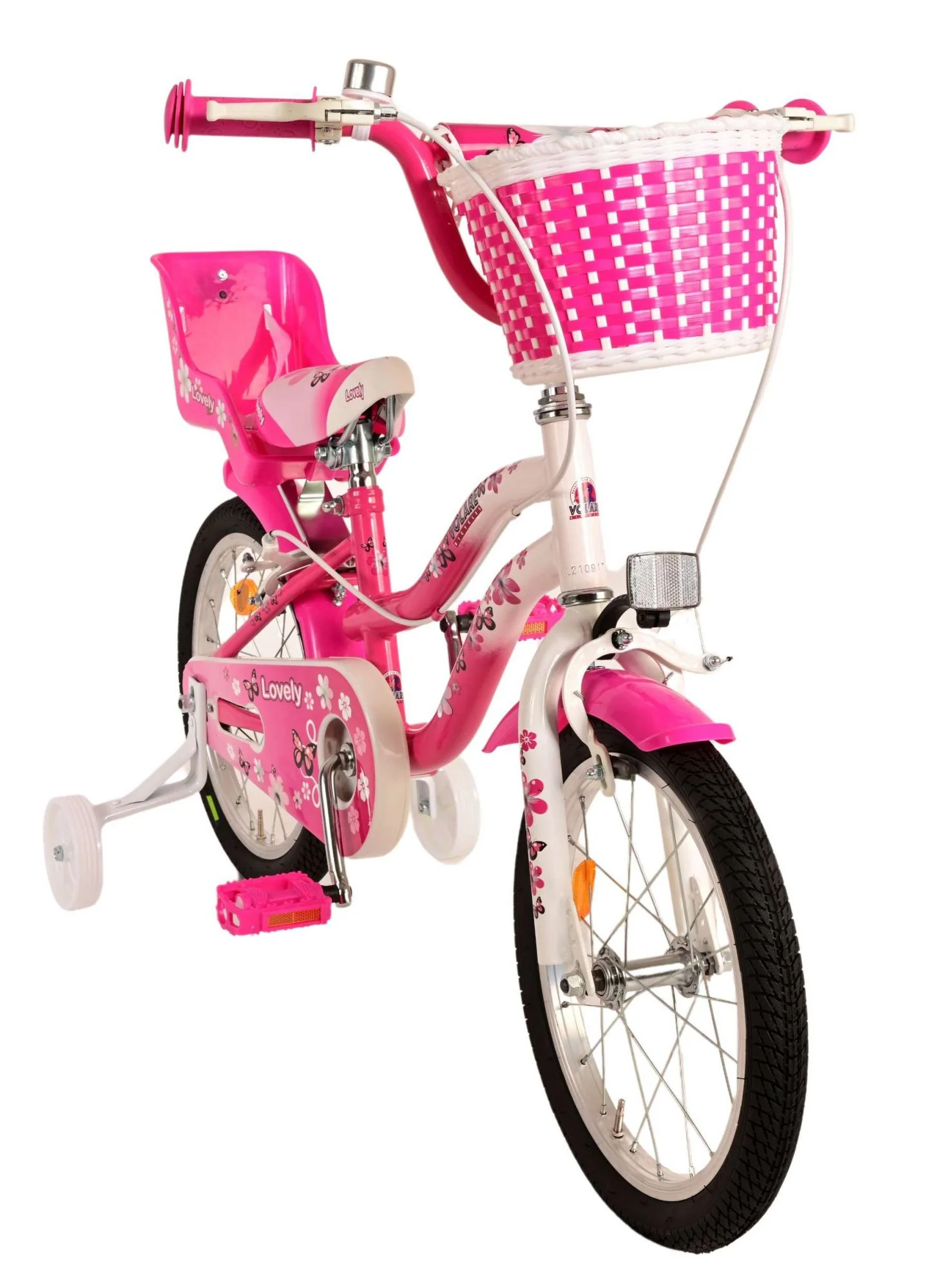 Bild von TPFSports Lovely Kinderfahrrad - Mädchen - 16 Zoll - 2 Handbremsen - Rosa