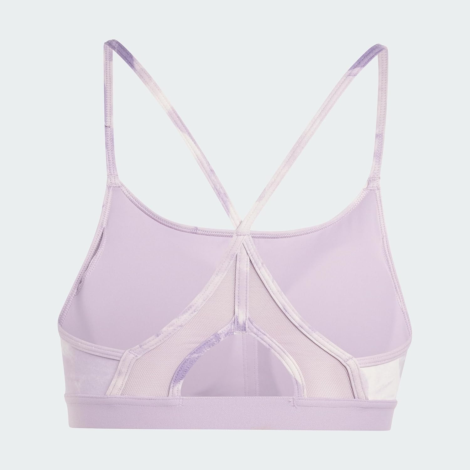 Bild von adidas Women's Aeroreact Training Essentials Light Support Tie-Dye Flower-Print Bra Sport-BH, Putty Mauve/Preloved Fig, S A-B