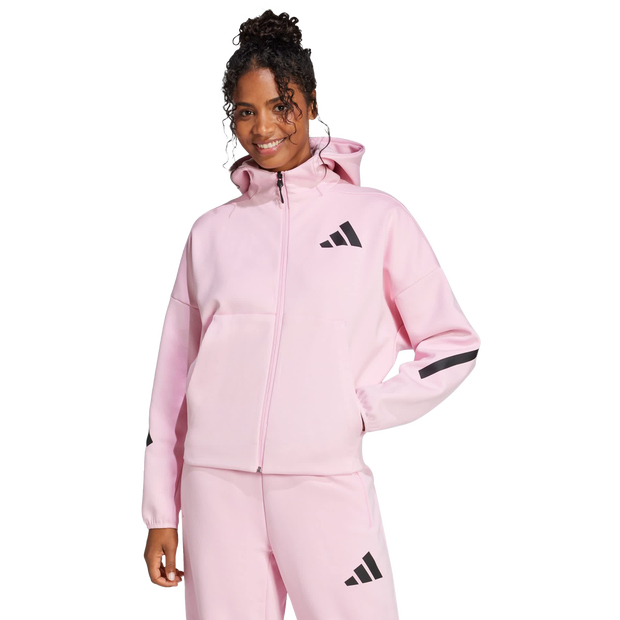 Bild von Adidas Z.n.e. Damen Kapuzenpullover - Rosa - Größe: 42 - Poly Mesh - Foot Locker