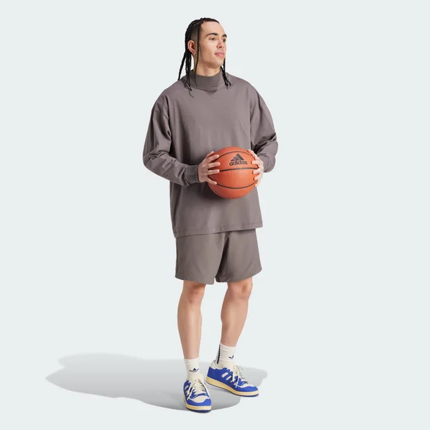 Bild von Adidas One Bball Long Sleeve Herren T-Shirts - Braun - Größe: M - Baumwoll-Jersey - Foot Locker