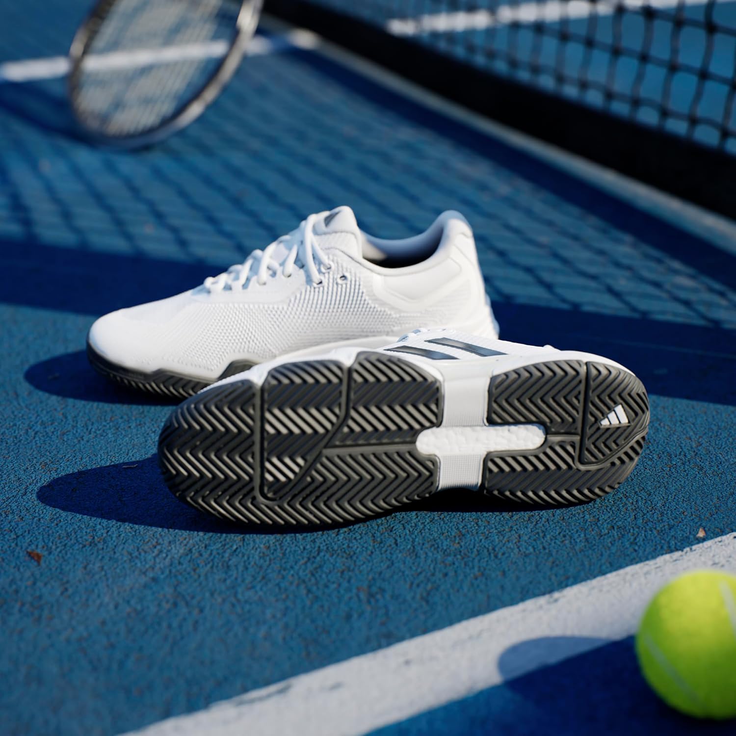 Bild von adidas Herren Solematch Control 2 Tennisschuhe, Ftwwht Blblme Silvmt, 42 EU