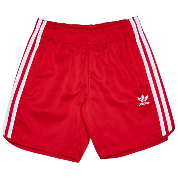 Bild von Adidas Adicolor 3-stripes Unisex Kurze Hosen - Rot - Größe: 147 - 152 CM - Poly Woven - Foot Locker
